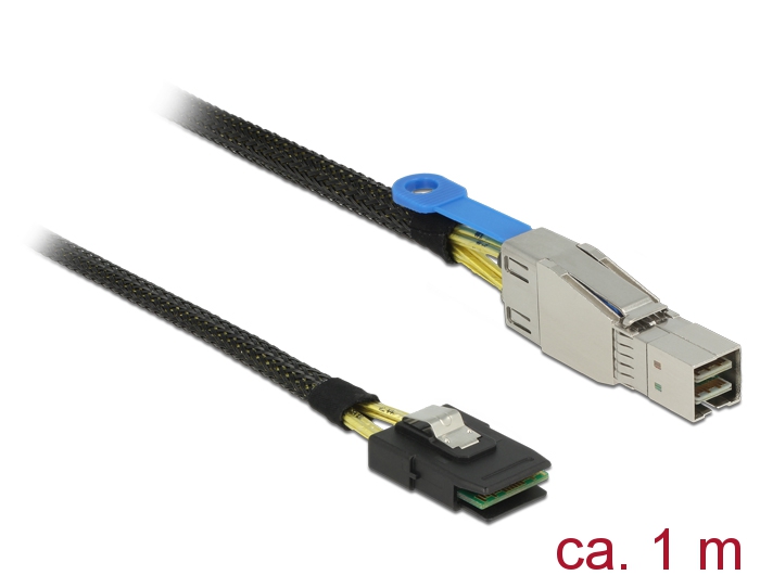 Kabel Mini SAS HD SFF-8644 an Mini SAS SFF-8087, 1m, Delock® [83616]