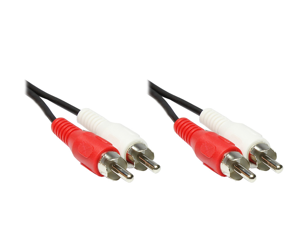 Cinch-Kabel, 2x Cinch Stecker an 2x Cinch Stecker, 20m, Good Connections®