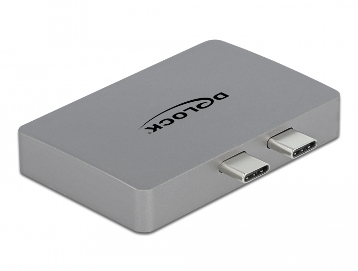 Dual DisplayPort Adapter mit 4K 60 Hz und PD 3.0 für MacBook , Delock® [64001]
