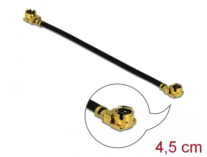 Antennenkabel MHF® I Stecker an MHF® I Stecker, 4,5cm, Delock® [12605]