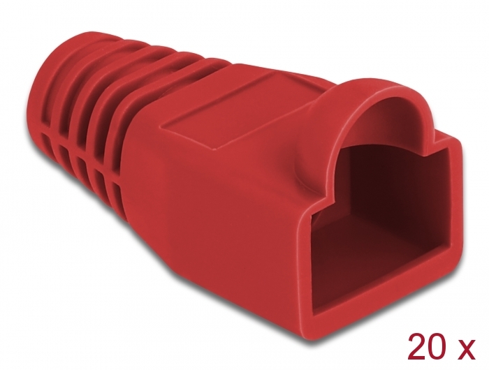 Knickschutztülle für RJ45 Stecker rot 20 Stück, Delock® [86725]
