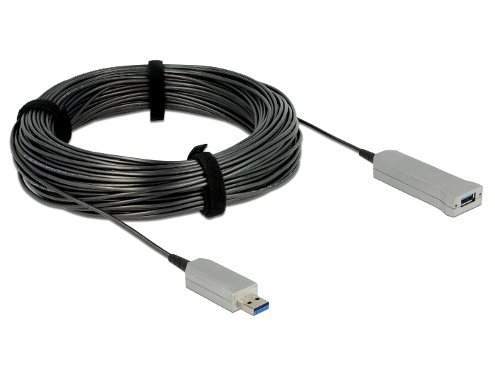 Aktives Optisches Kabel USB 3.0-A Stecker an USB 3.0-A Buchse 50m, Delock® [83740]