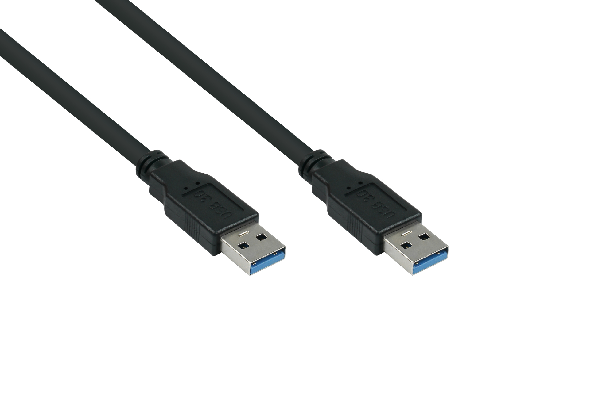 kabelmeister® Anschlusskabel USB 3.0 Stecker A an Stecker A, Premium, DATA AWG28 / Power AWG24, UL,