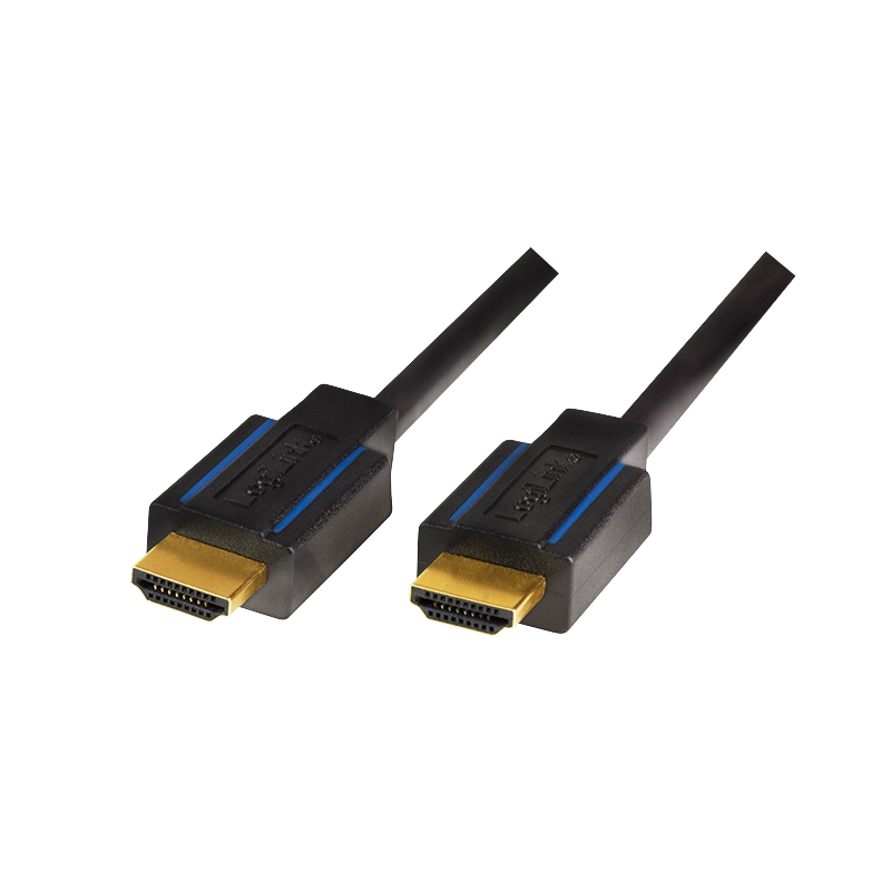 HDMI-Kabel, A/M zu A/M, 4K/60 Hz, zertifiziert, schwarz/blau, 7,5 m