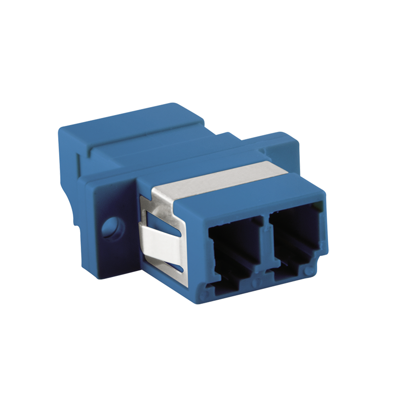 Glasfaser LC/LC Duplex Kupplung mit Flansch, blau