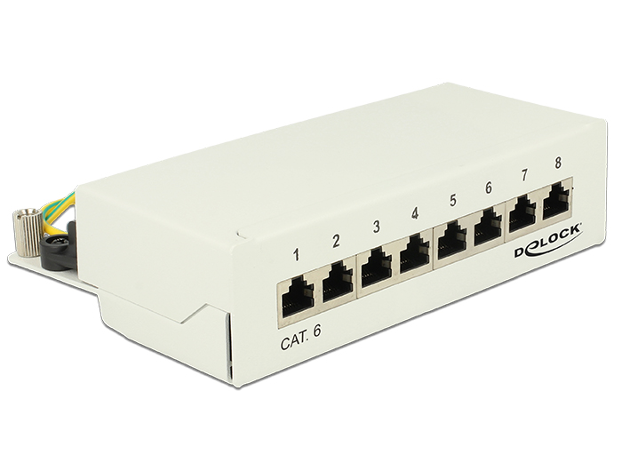Desktop Patchpanel Cat.6, 8-Port, grau, Delock® [87680]