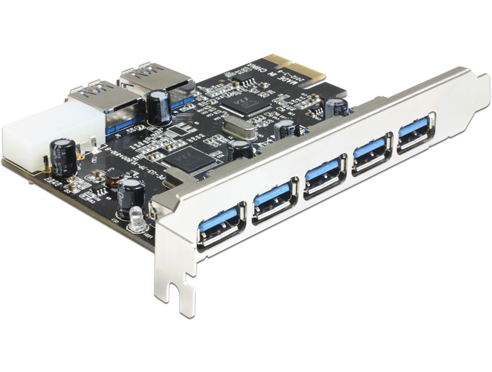PCI Express Karte > 5 x extern + 2 x intern USB 3.0, Delock®
