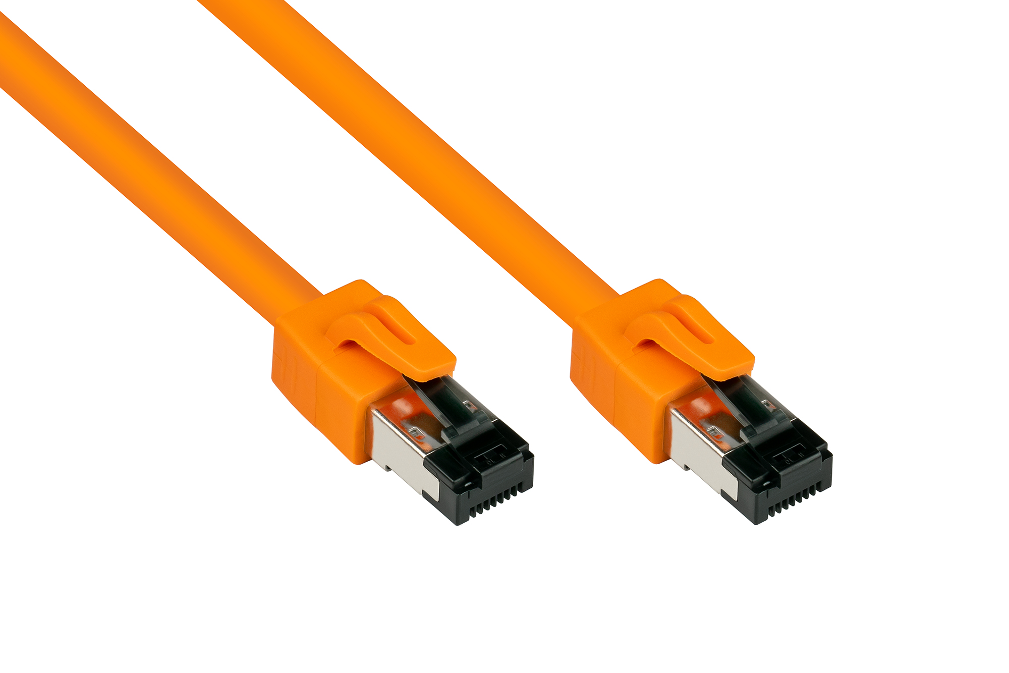 RNS® Patchkabel Cat. 8.1, S/FTP, PiMF, halogenfrei (LSZH), 2000MHz, 40Gbit/s, orange, 5m, Good Conne