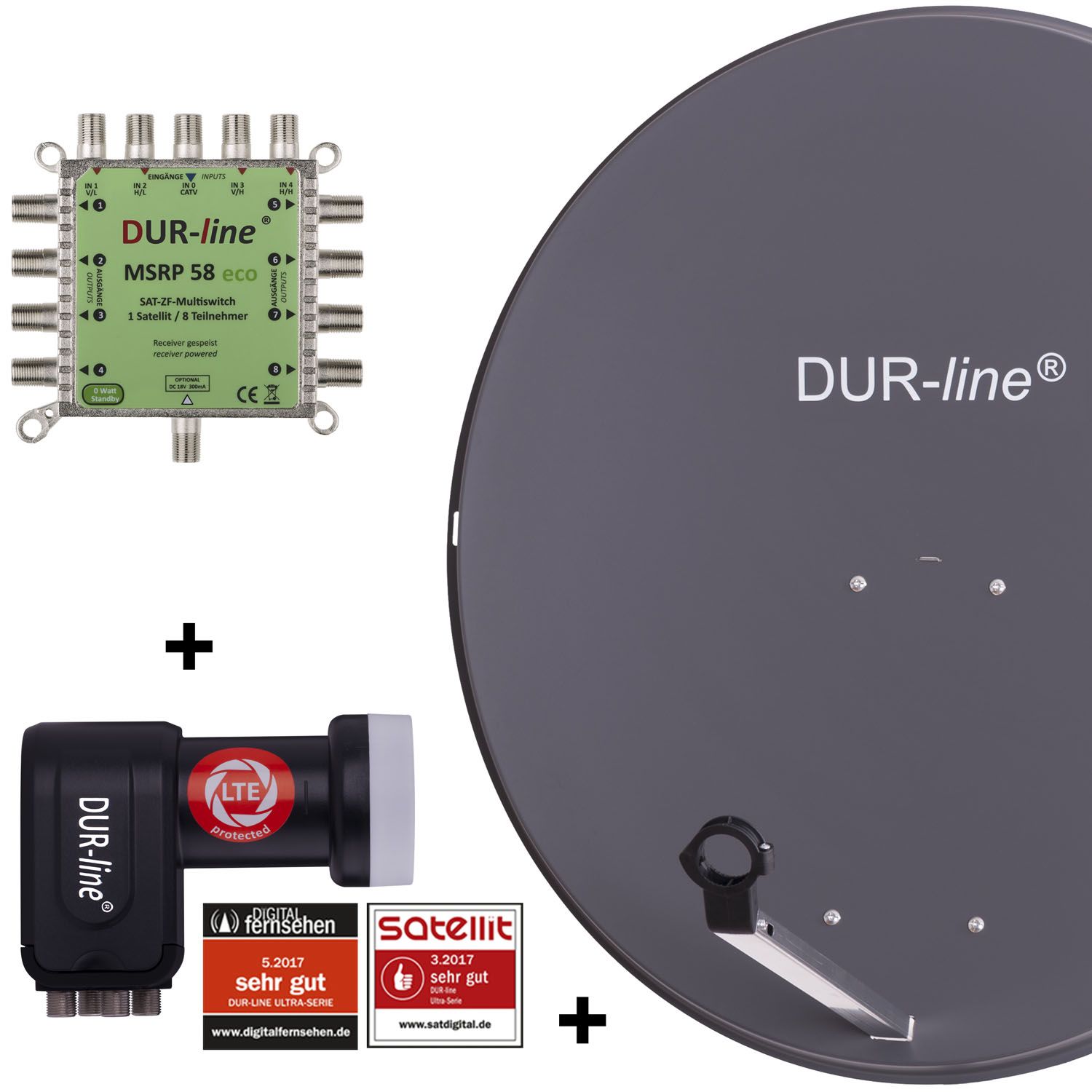 DUR-line MDA 90 A 1S/8T ECO - 8 TN Multischalter Set