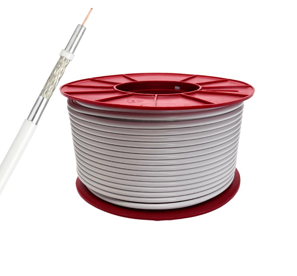 Koaxialkabel 120dB 3-fach Schirmung, Klasse A+, ø 7,0mm 100m Rolle Koaxialkabel 120dB 3-fach Schirmung, Klasse A+, ø 7,0mm 100m Rolle