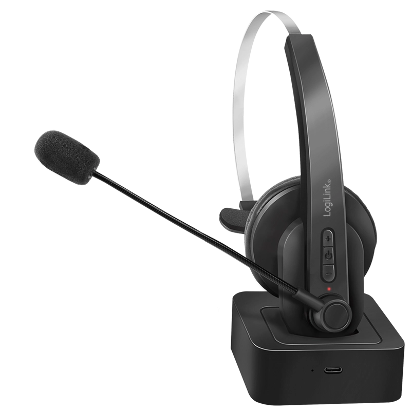 Bluetooth Mono Headset mit Ladestation, Mikrofon