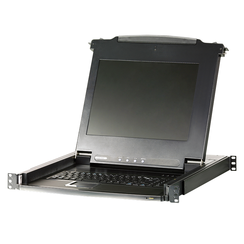 LCD Konsole 17" mit KVM Switch 16-Port (USB - PS/2 VGA)
