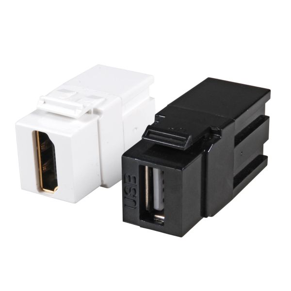 HDMI Snap-In Adapter weiss Typ A Buchse / Typ A Buchse