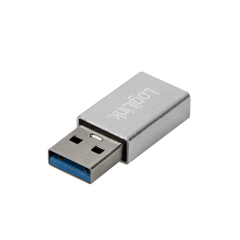 USB 3.2 Gen1 Type-C-Adapter, USB-A/M zu USB-C/F, silber