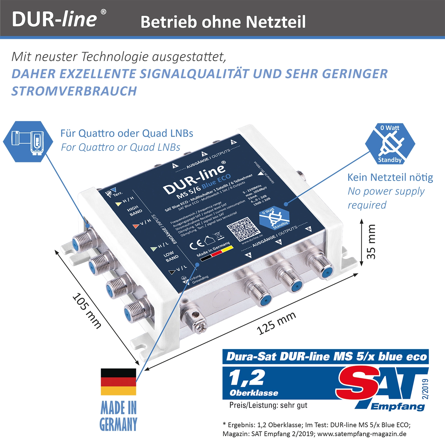 DUR-line MS 5/6 blue eco - Multischalter