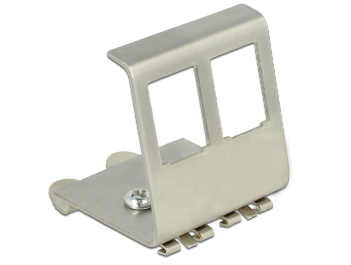 Keystone Metall Halterung 2-Port für Hutschiene, Delock® [86255]