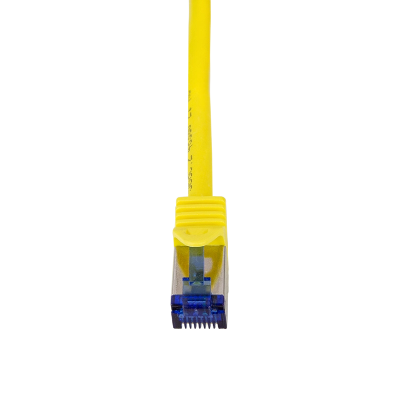 Patchkabel Ultraflex, Cat.6A, S/FTP, gelb, 0,25 m
