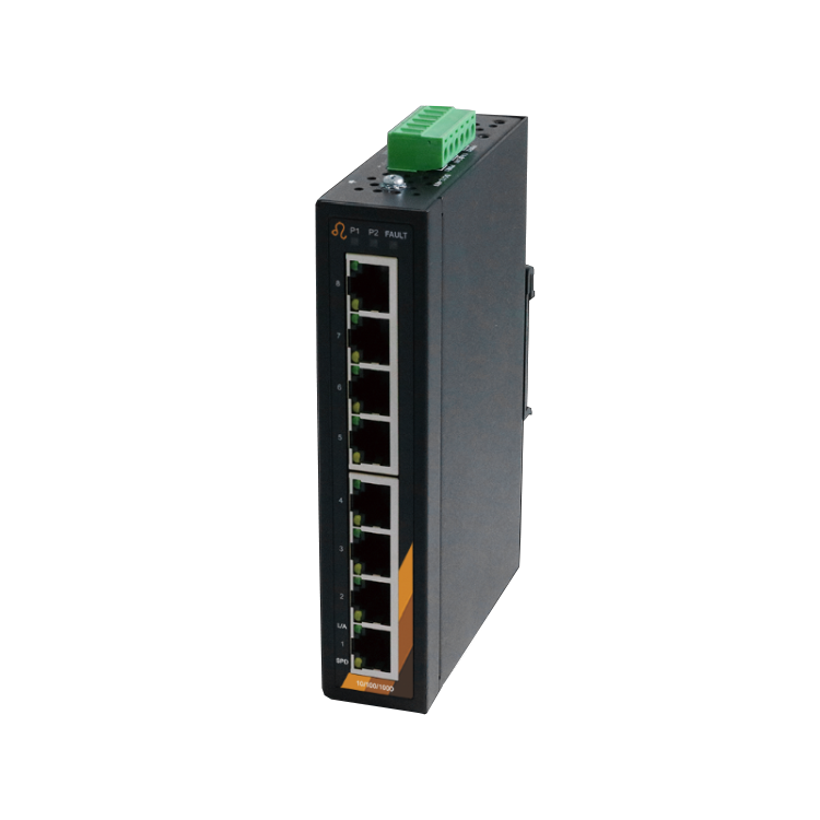 8-Port Industrie Ethernet Switch - 8*10/100/1000Tx, 12-48VDC