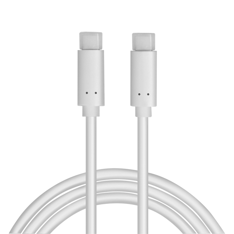 USB 3.2 Gen2 Type-C Kabel, C/M zu C/M, E-mark, PD, 4K/60 Hz, weiß, 0,5 m