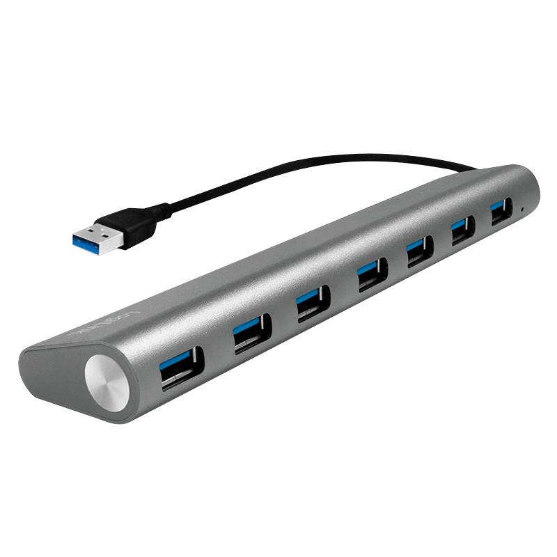 USB 3.0, 7-Port Hub, mit Aluminiumgehäuse