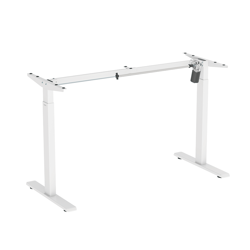 Elektrisch verstellbares Schreibtischgestell, 1 Motor, 710–1190 mm, weiß