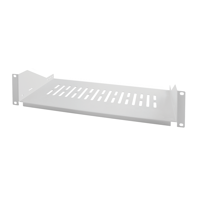 19" Fachboden, Befestigung nur vorne T=250 mm, grau