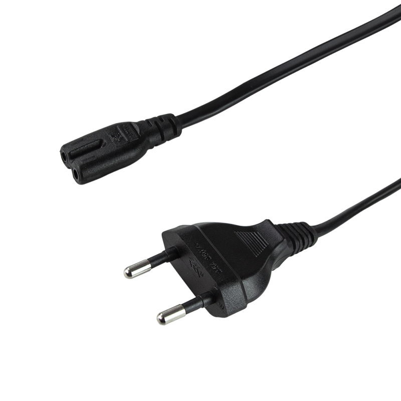 Netzkabel, CEE7/16 zu IEC C7, schwarz, 1,8 m