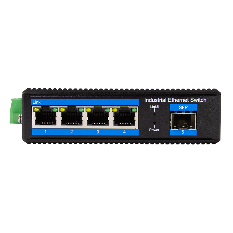 Industrie Gigabit Ethernet Switch, 4-Port 1000 Mbit/s + 1 Port SFP