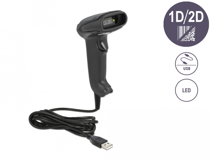 USB Barcode Scanner 1D und 2D mit Anschlusskabel - German Ve