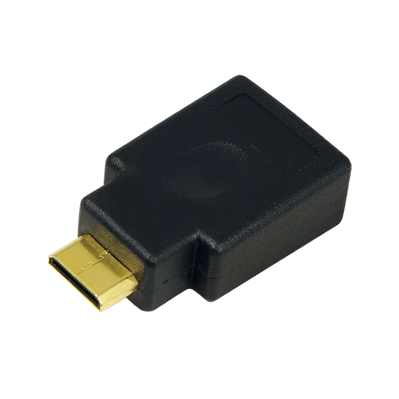 HDMI-Adapter, Mini-C/M zu A/F, 4K/30 Hz, schwarz