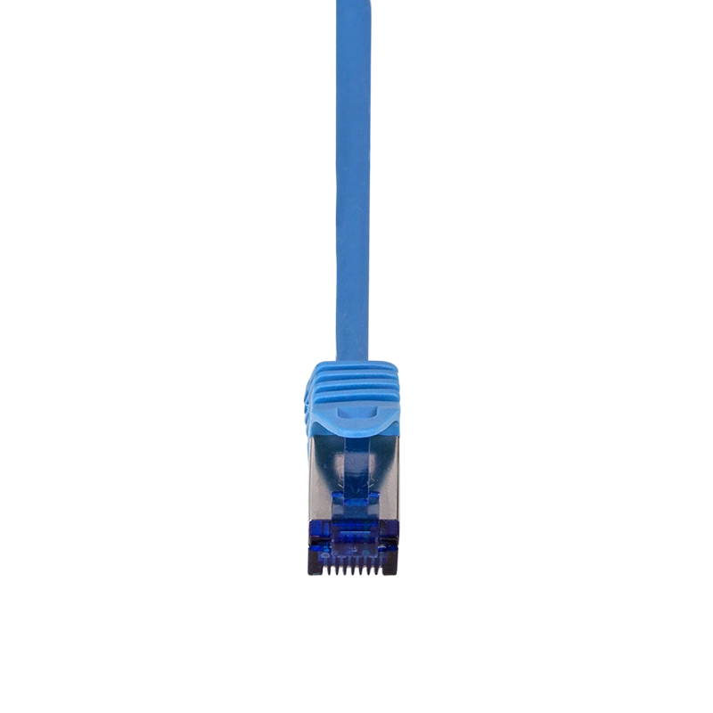 Patchkabel Ultraflex, Cat.6A, S/FTP, blau, 0,25 m