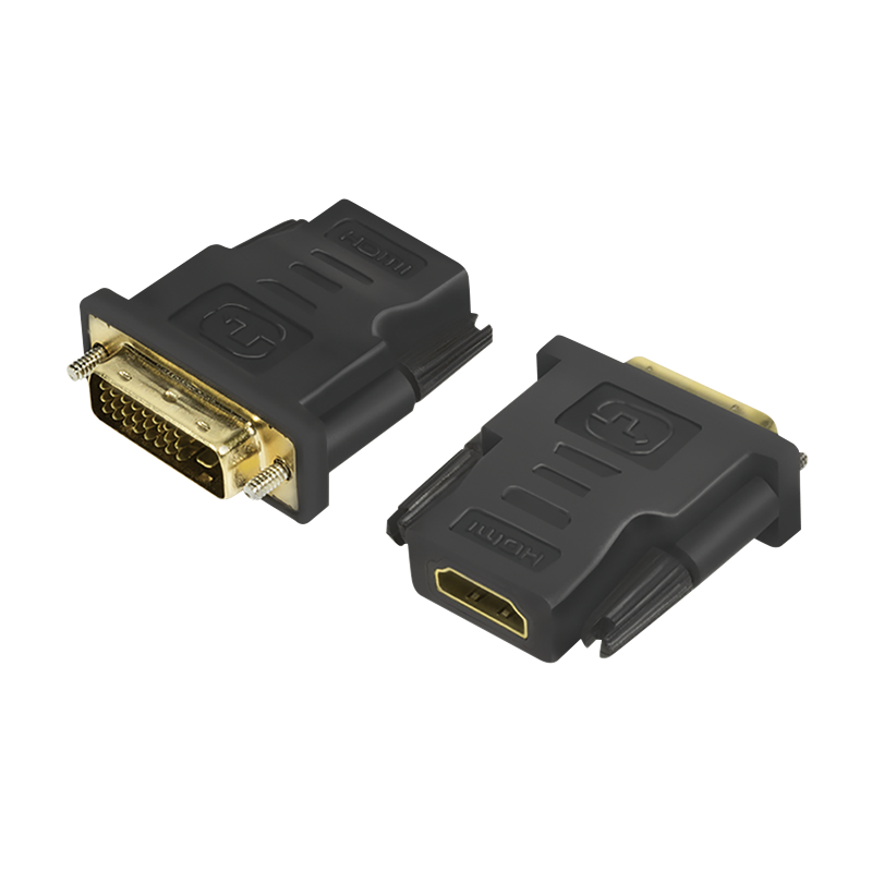 HDMI-Adapter, A/F zu DVI-D/M, 1080p, schwarz