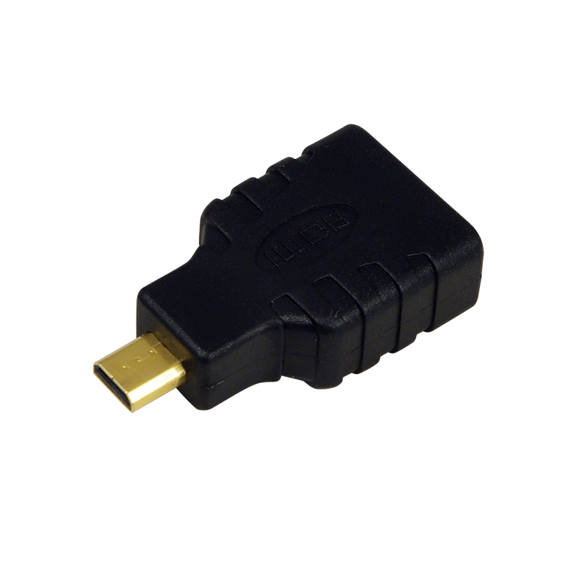 HDMI-Adapter, Micro-D/M zu A/F, 4K/30 Hz, schwarz