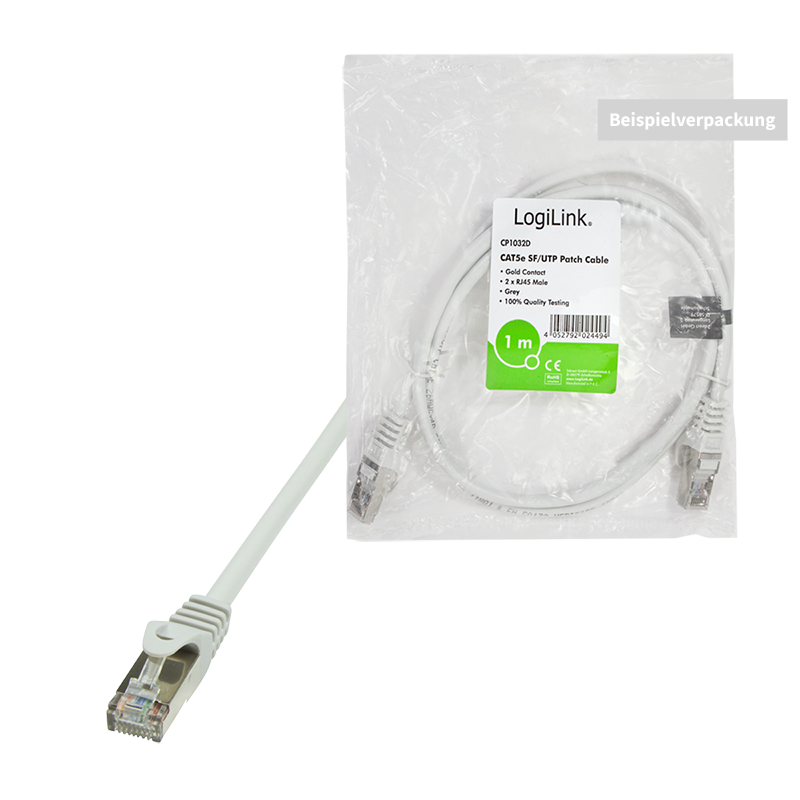 Patchkabel EconLine, Cat.5e, F/UTP, grau, 20 m