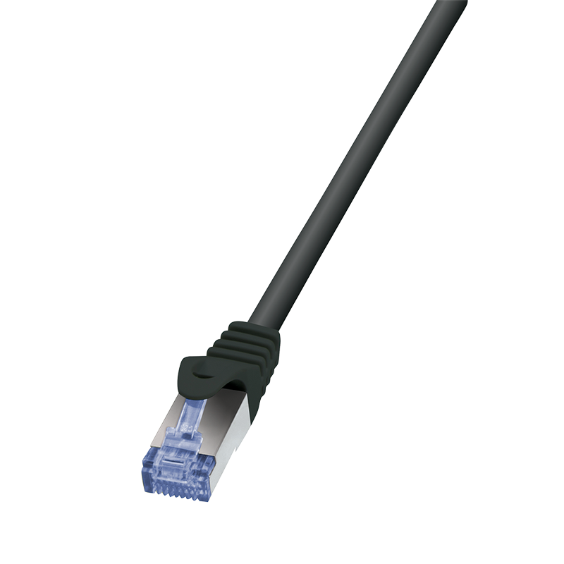 Patchkabel PrimeLine, Cat.6A, S/FTP, schwarz, 40 m