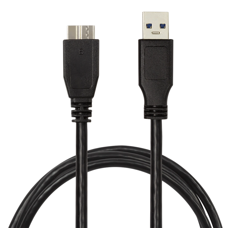 USB 3.0-Kabel, USB-A/M zu Micro-USB/M, schwarz, 2 m