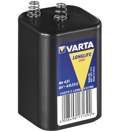 Varta® Battery 6Volt Blockbatterie (431) LongLife Plus - Zinkchlorid; 1er  Blister
