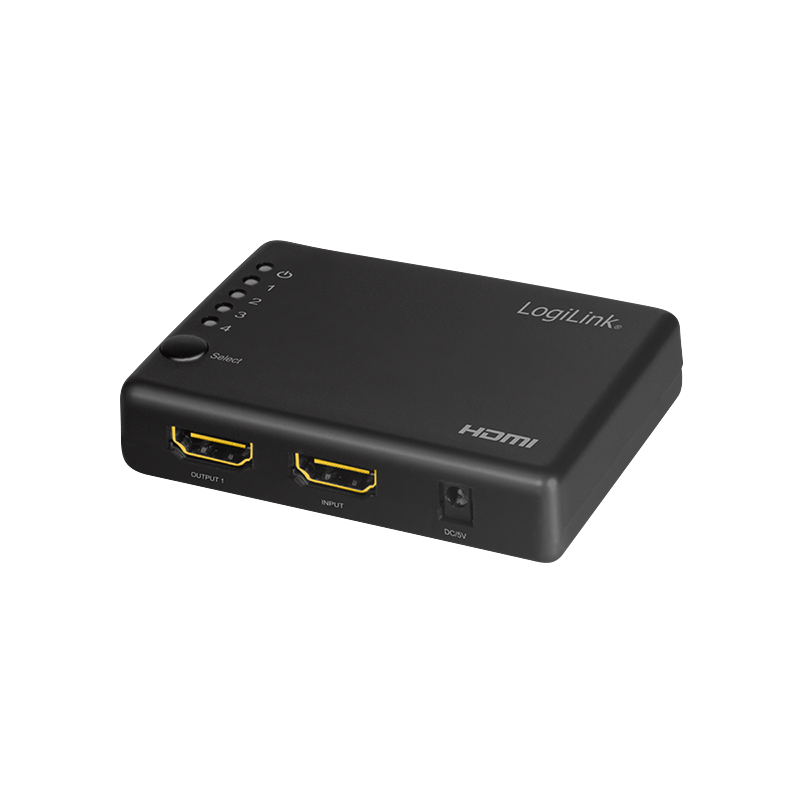 HDMI-Splitter, 1x4-Port, 4K/30 Hz, HDCP, CEC, schlank