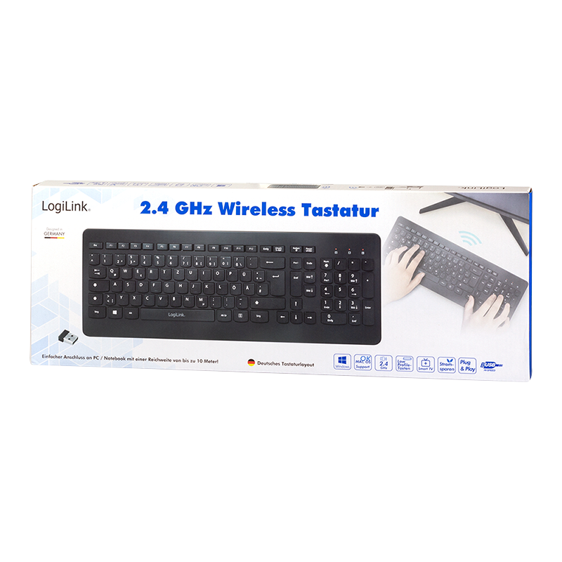 Kabellose Tastatur, 2,4 GHz