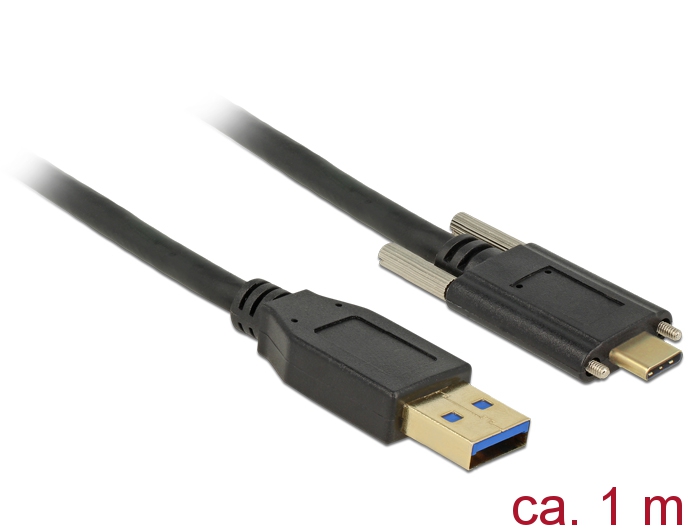 Kabel SuperSpeed USB 10 Gbps (USB 3.1 Gen. 2) Typ-A Stecker an USB Type-C™ Stecker mit Schrauben sei