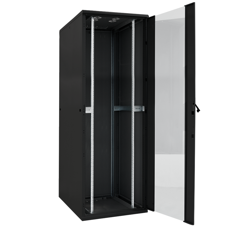 19" Netzwerk Standschrank, 42HE, 800 x 800 mm, schwarz