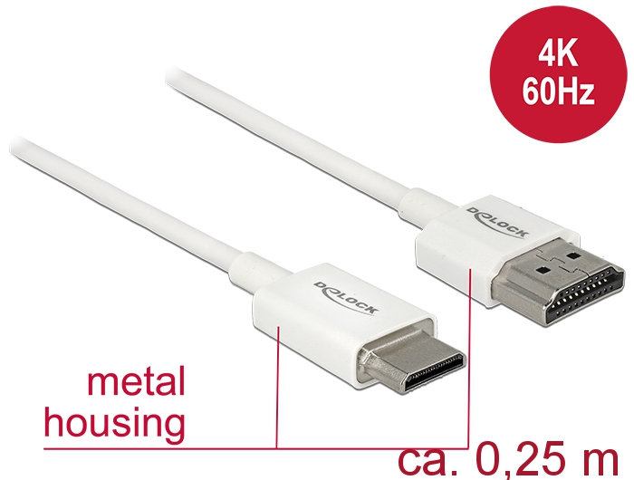 Kabel High Speed HDMI mit Ethernet, Stecker A an Stecker Min