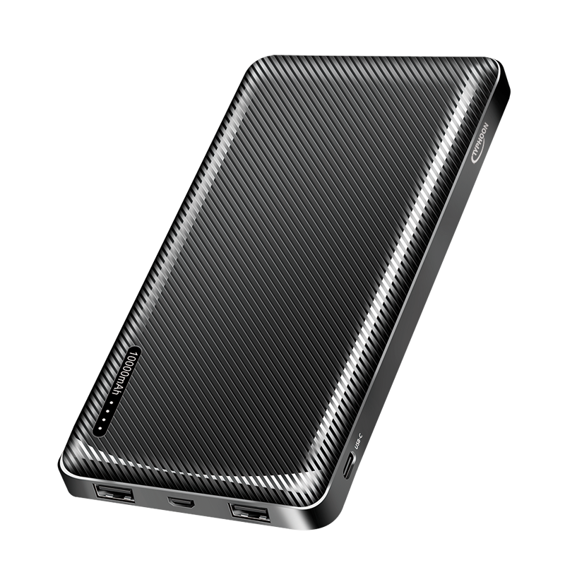 Powerbank 10.000 mAh, 2x USB-A, USB-C, micro-USC, schwarz Powerbank 10.000 mAh, 2x USB-A, USB-C, micro-USC, schwarz