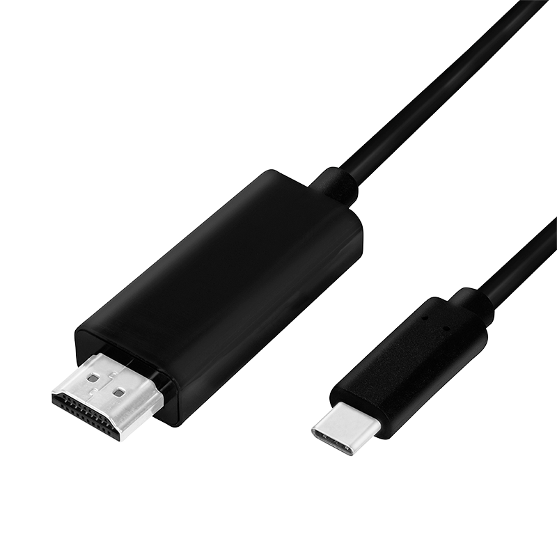 USB Type-C Kabel, C/M zu HDMI-A/M, 4K/60 Hz, schwarz, 3 m