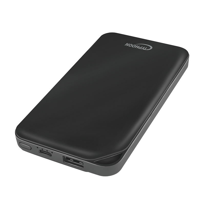 Powerbank 8000 mAh, 1x USB-A, slim, schwarz