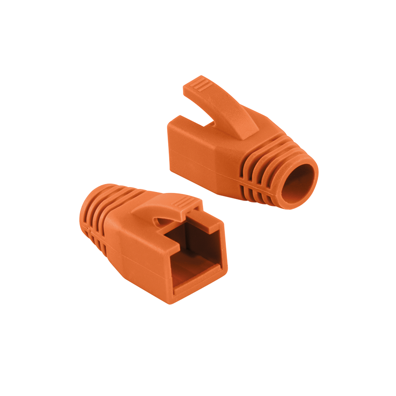 RJ45-Stecker Knickschutztülle, 8,0 mm, orange, 50 Stk.