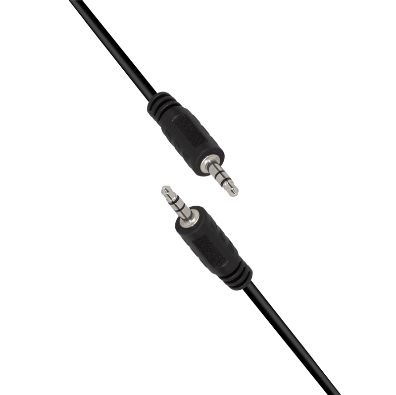 Audio-Kabel, 3,5 mm 3-Pin/M zu 3,5 mm 3-Pin/M, schwarz, 10 m