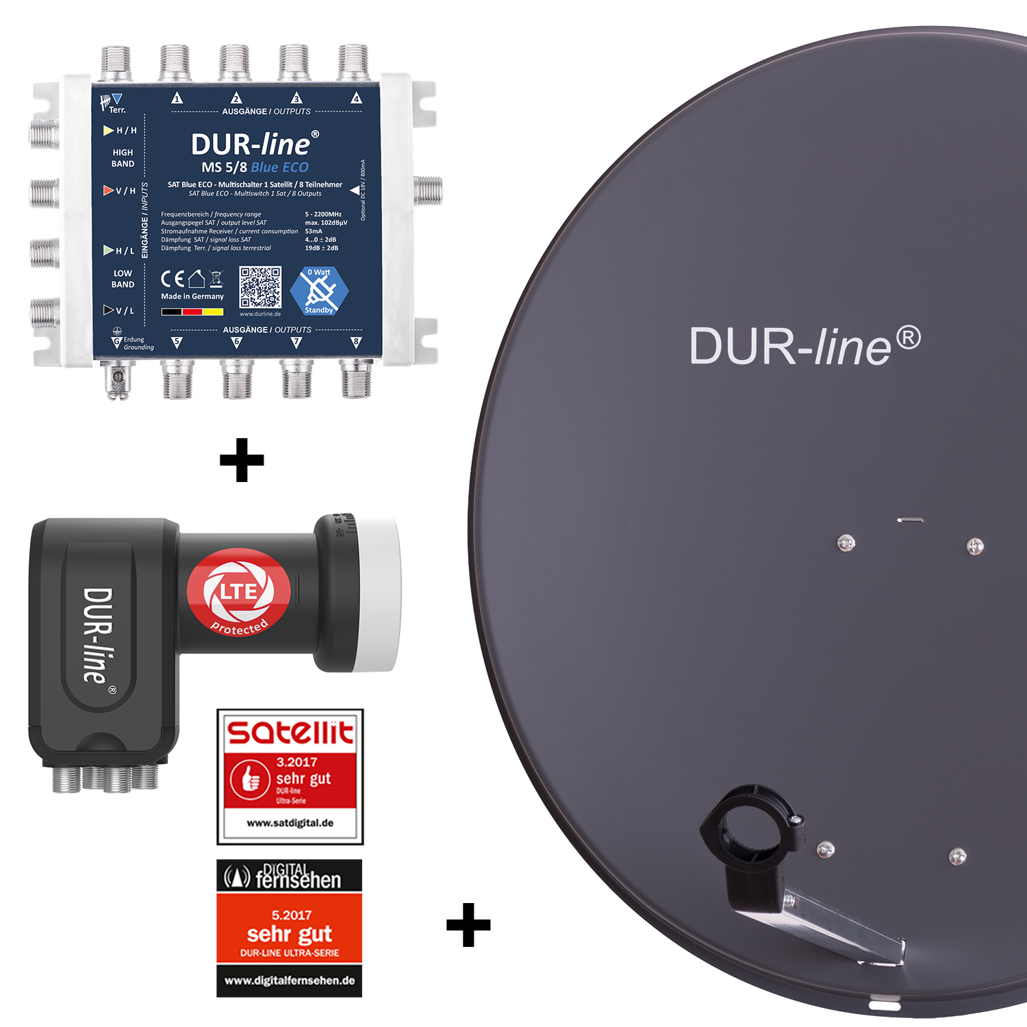 DUR-line MDA 80 A 1S/8T Blue ECO - 8 TN Multischalter Set