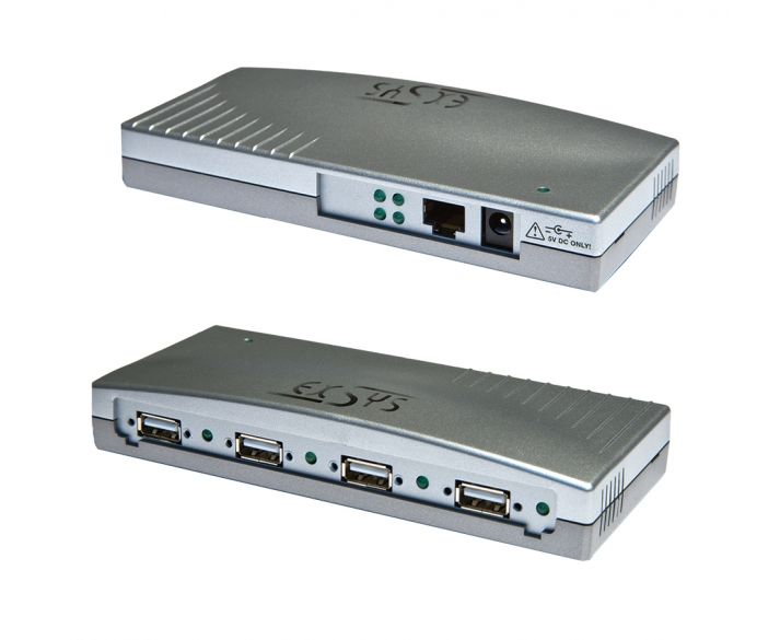 Print Server, Ethernet 1Giga-LAN zu 4 x USB 2.0 Port, Exsys®