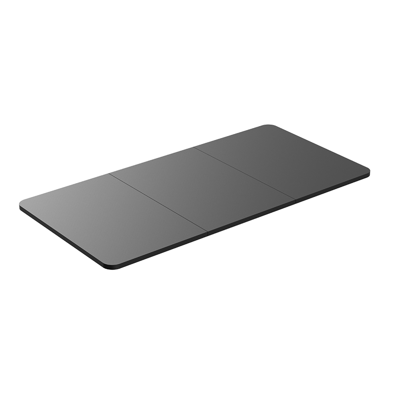3-geteilte Holztischplatte, 1200x600 mm, schwarz